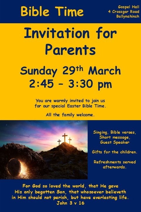 Special Sunday Bible Time Invitation